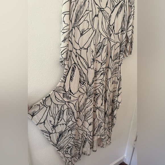 Bryn Walker Chelsea Jersey Knit Tulip Dress Floral Artsy Lagenlook Stretch Small - Picture 9 of 13